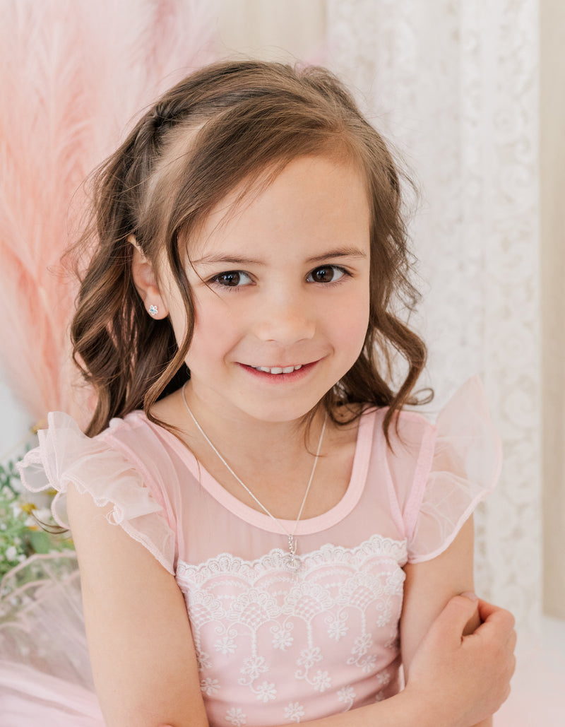 Sterling Silver Children's Ballerina Necklace for Girls - Cherished Moments Jewelry