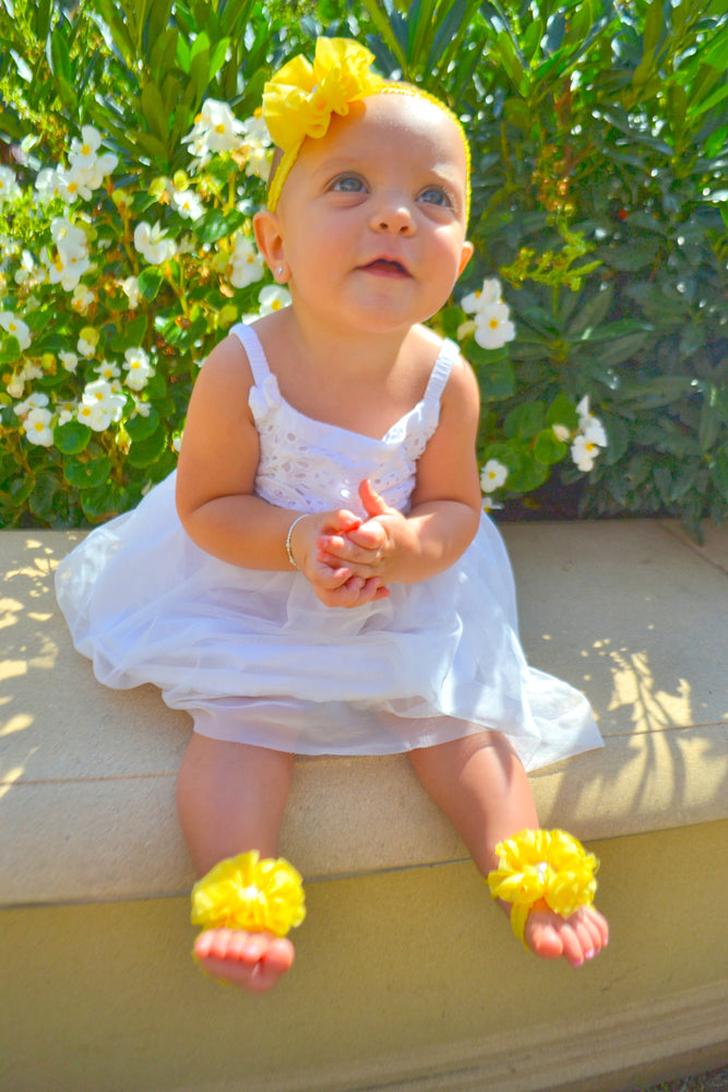 Baby Headband and Barefoot Sandal Set (KSG-121-BFS)