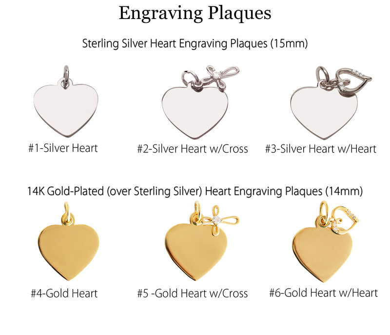 Custom Engraved Heart Charms - Cherished Moments Jewelry