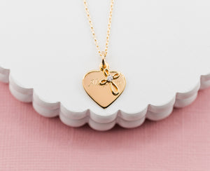 Girls 14K Gold-Plated Engraved Heart w/Cross Necklace Godchild