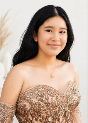 Gold Quinceanera Tiara Necklace for Sweet 15 Birthday Gift for Girls –  Cherished Moments Jewelry