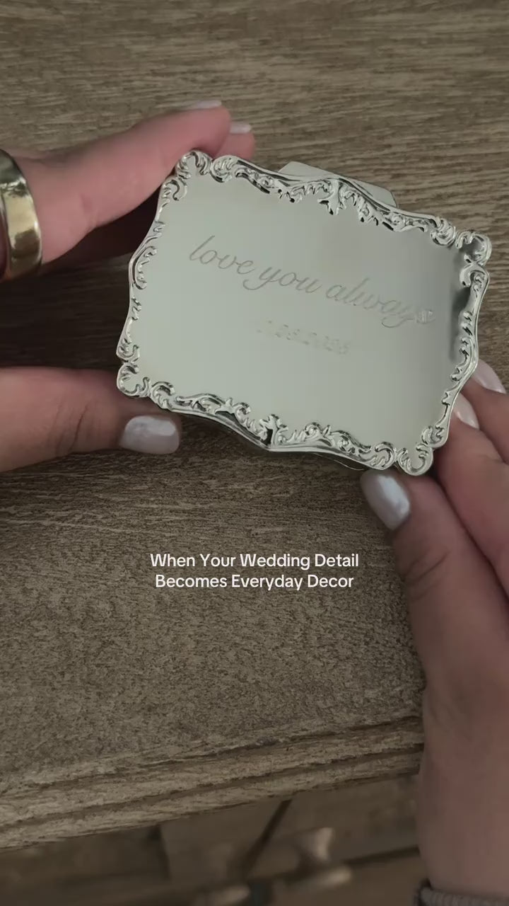 Multiple Styles - Custom Personazlied Jewelry Box for Wedding, Gifting, Custom Message