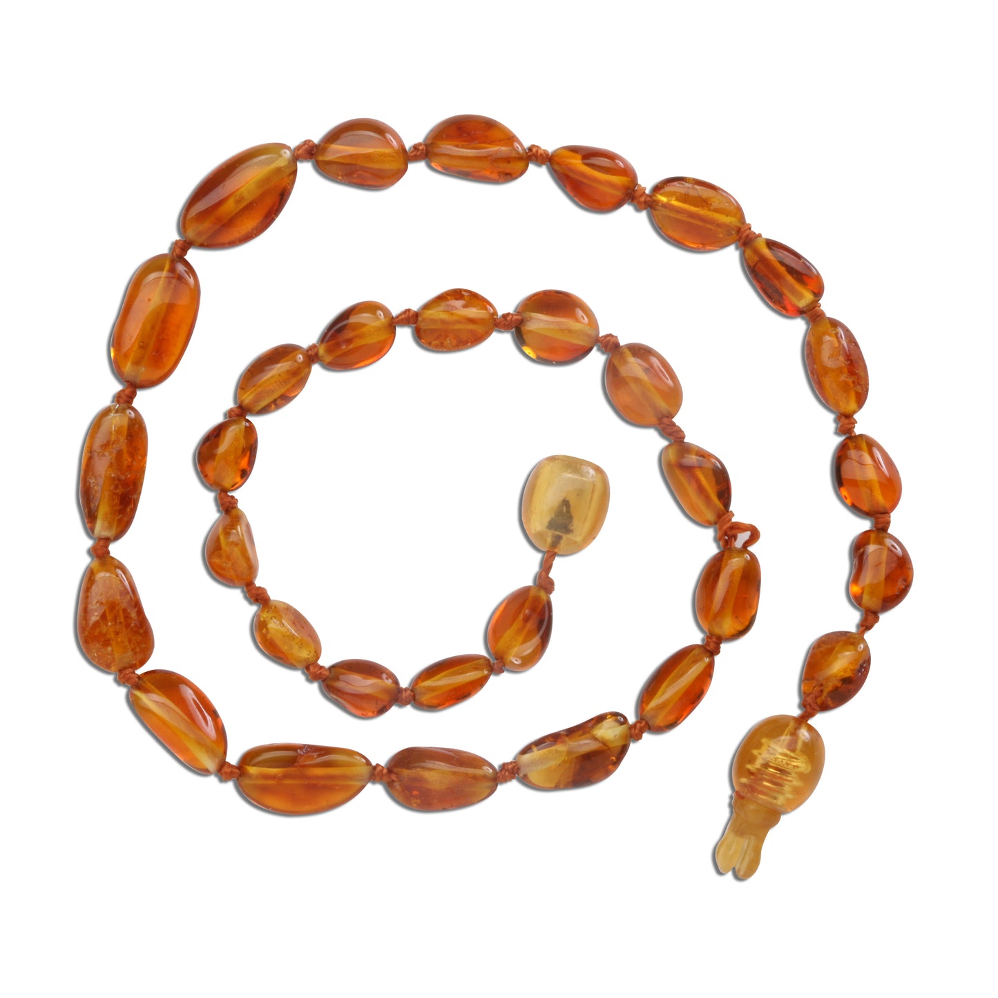 Amber Teething Necklace - Honey Polished (ATNP-Honey) - Cherished Moments Jewelry