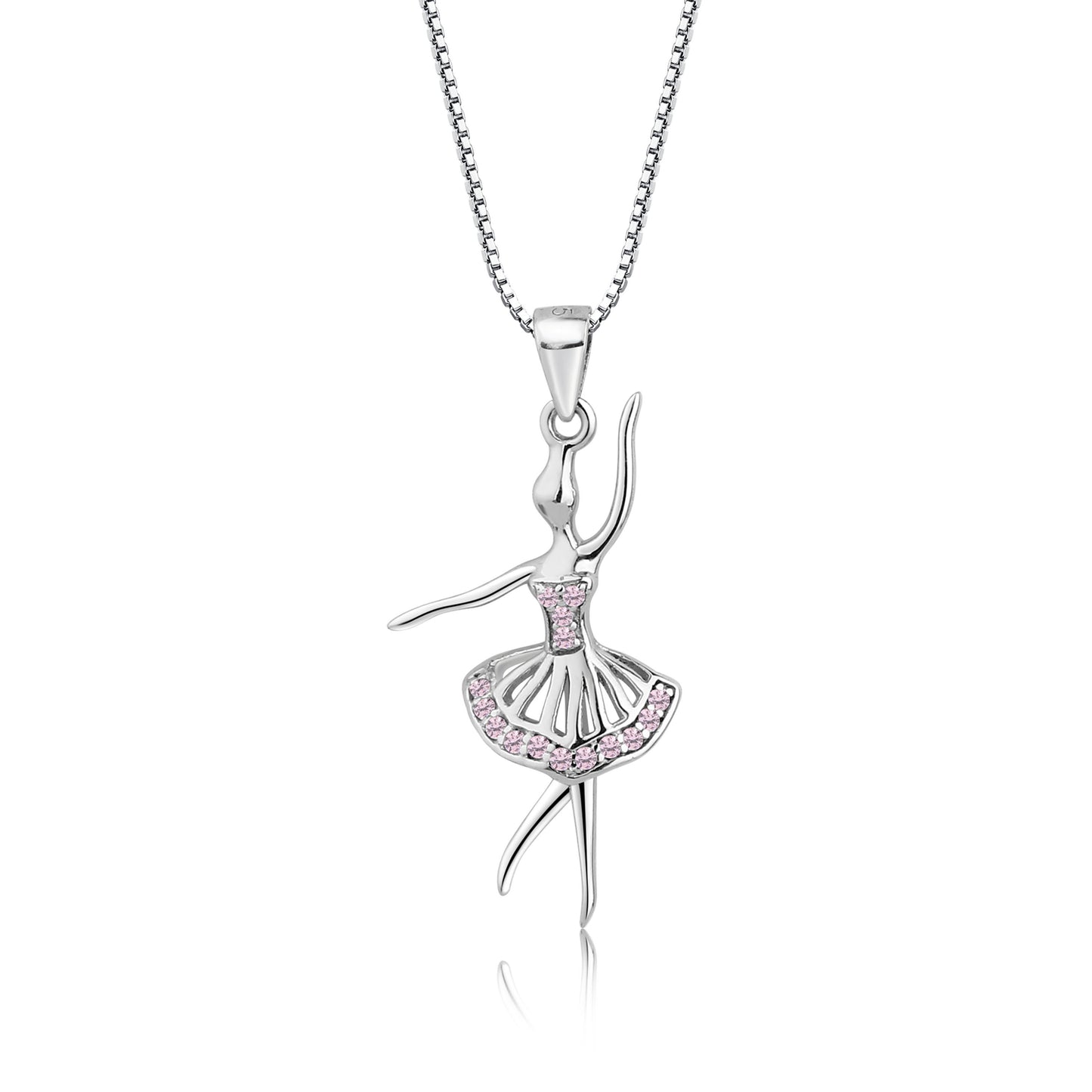 Sterling Silver Children's Ballerina Necklace for Girls - Cherished Moments Jewelry