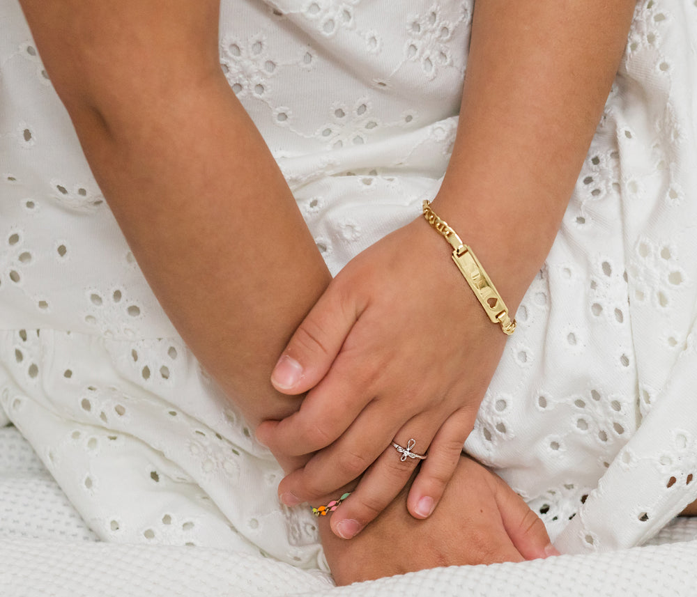 Sterling Silver Infinity Cross Baby Ring Communion Gift for Girls