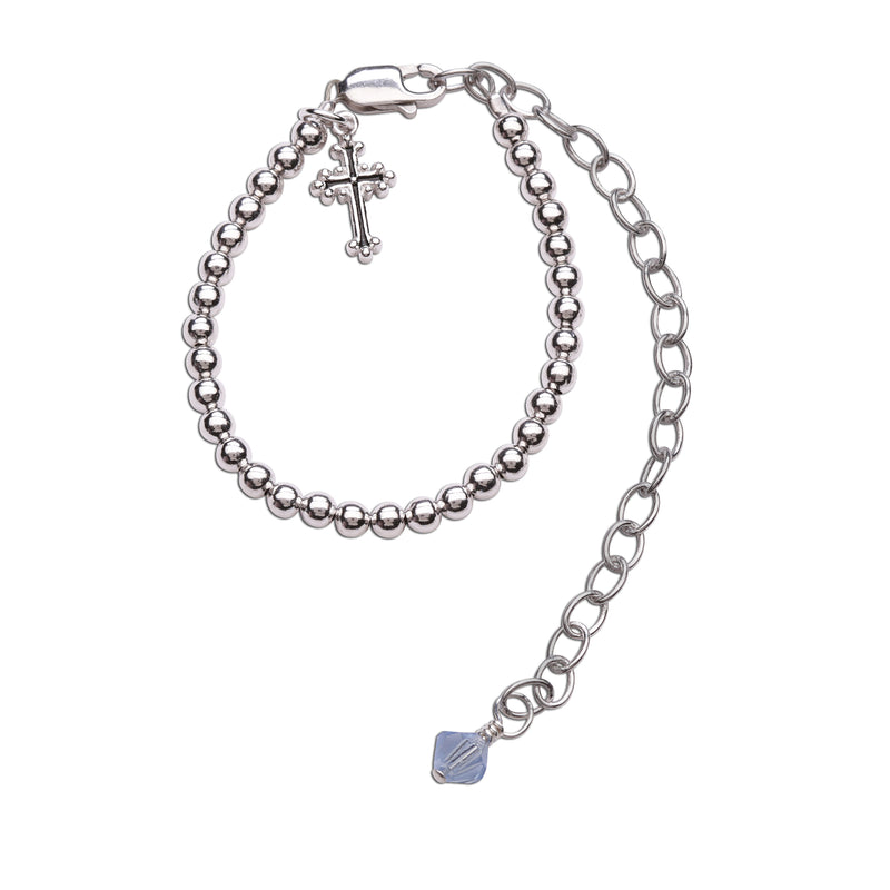 Boy's Baptism to Bride® Sterling Silver Baptism Bracelet for Baby Boy - Cherished Moments Jewelry