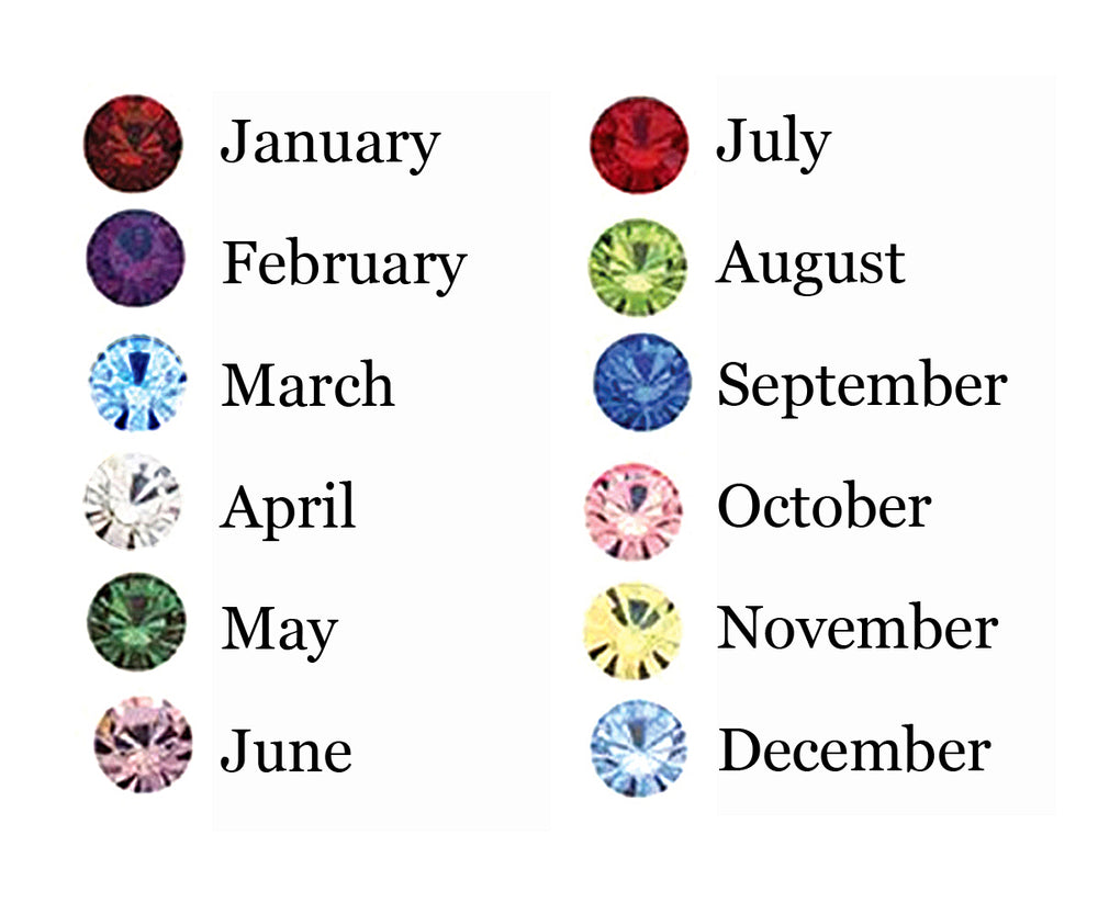 Sterling Silver Birthstone Dancing Heart Necklace for Girls - Cherished Moments Jewelry